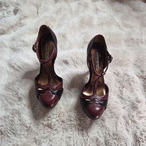 Vintage Charles David Heels Retro T Strap Pumps Platform Heels Size 6 B Vero Cuo